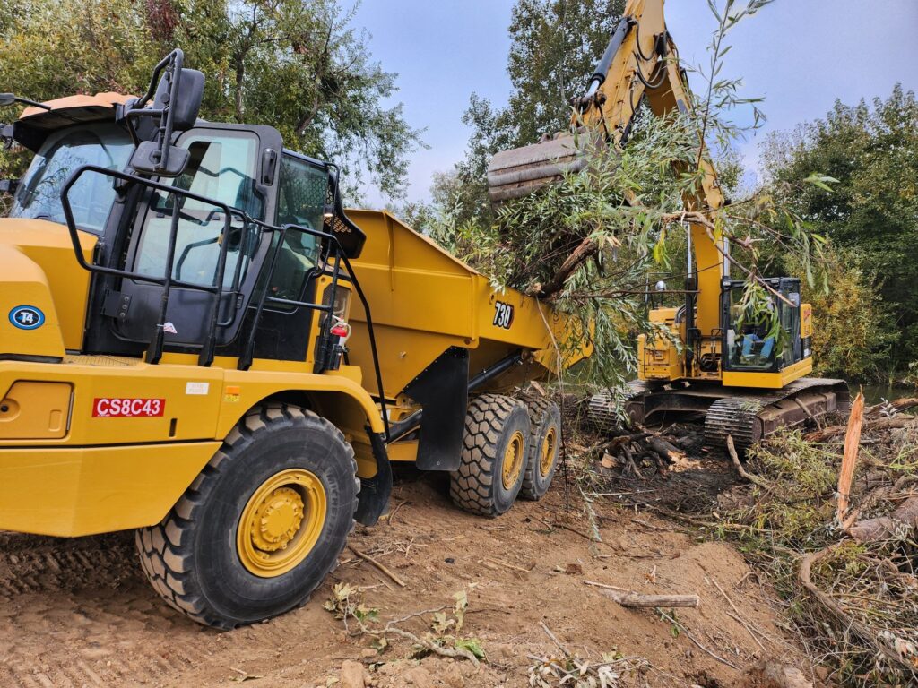 Truck and Excavator work