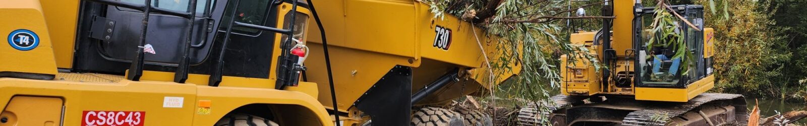 Truck and Excavator work